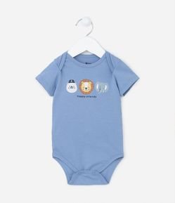 Body Infantil com Estampa de Bichinhos - Tam 0 a 18 meses