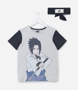 Kit 2 Camiseta Naruto Infantil Menino Sasuke e Boruto Desenho