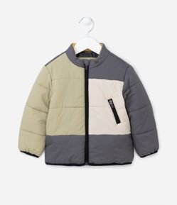 Jaqueta Pesada Infantil em Microfibra com Recortes - Tam 1 a 5 anos