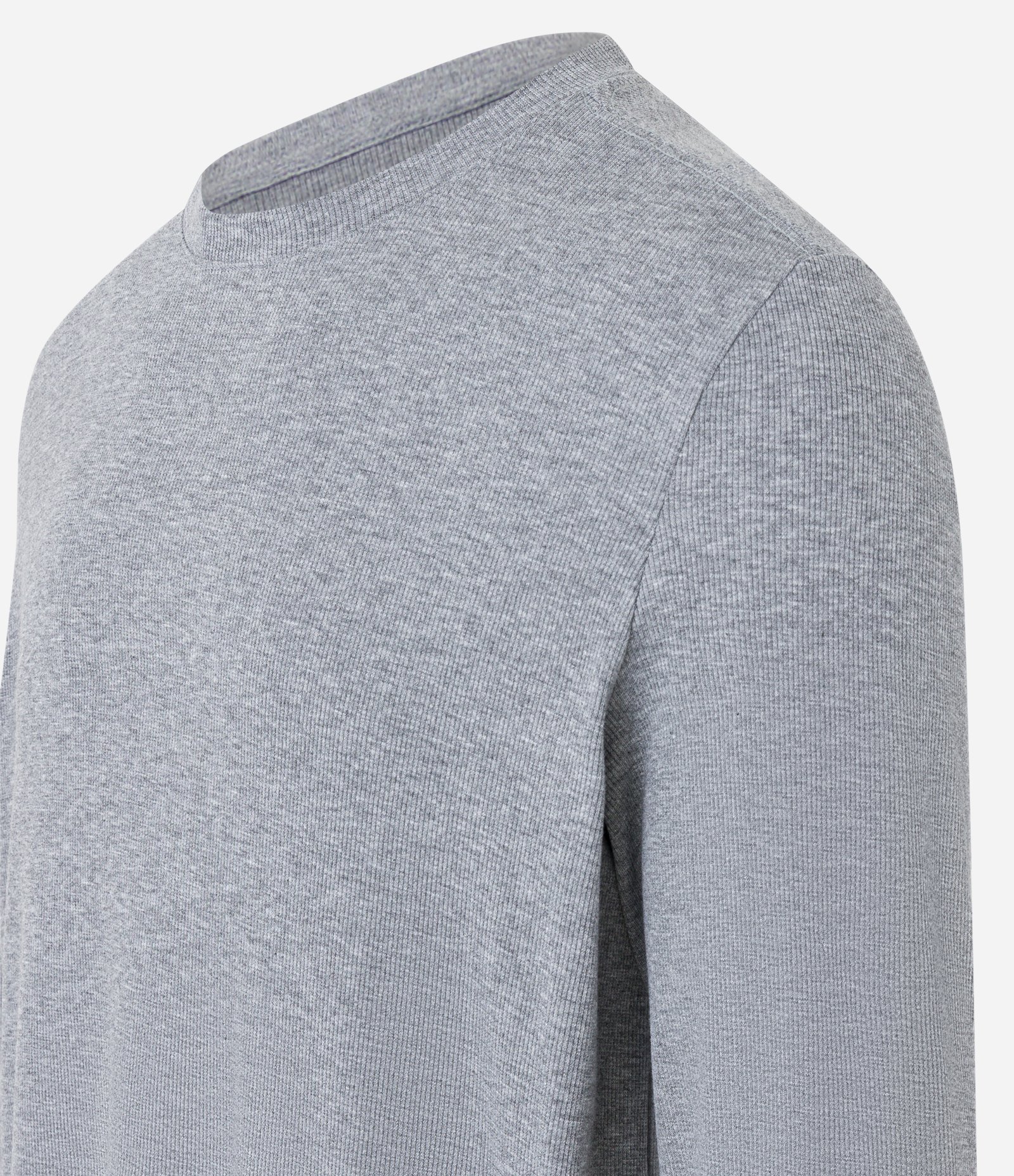 Pijama Longo com Textura Canelada Cinza Mescla 6