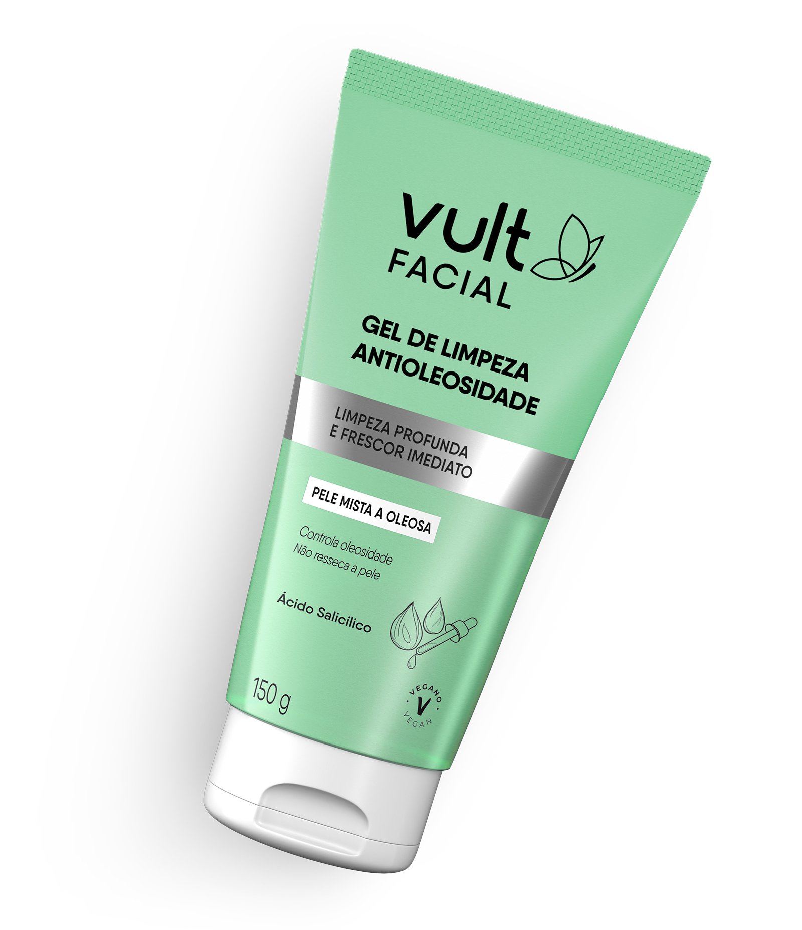 Gel de Limpeza Facial Antioleosidade Vult 150g 2