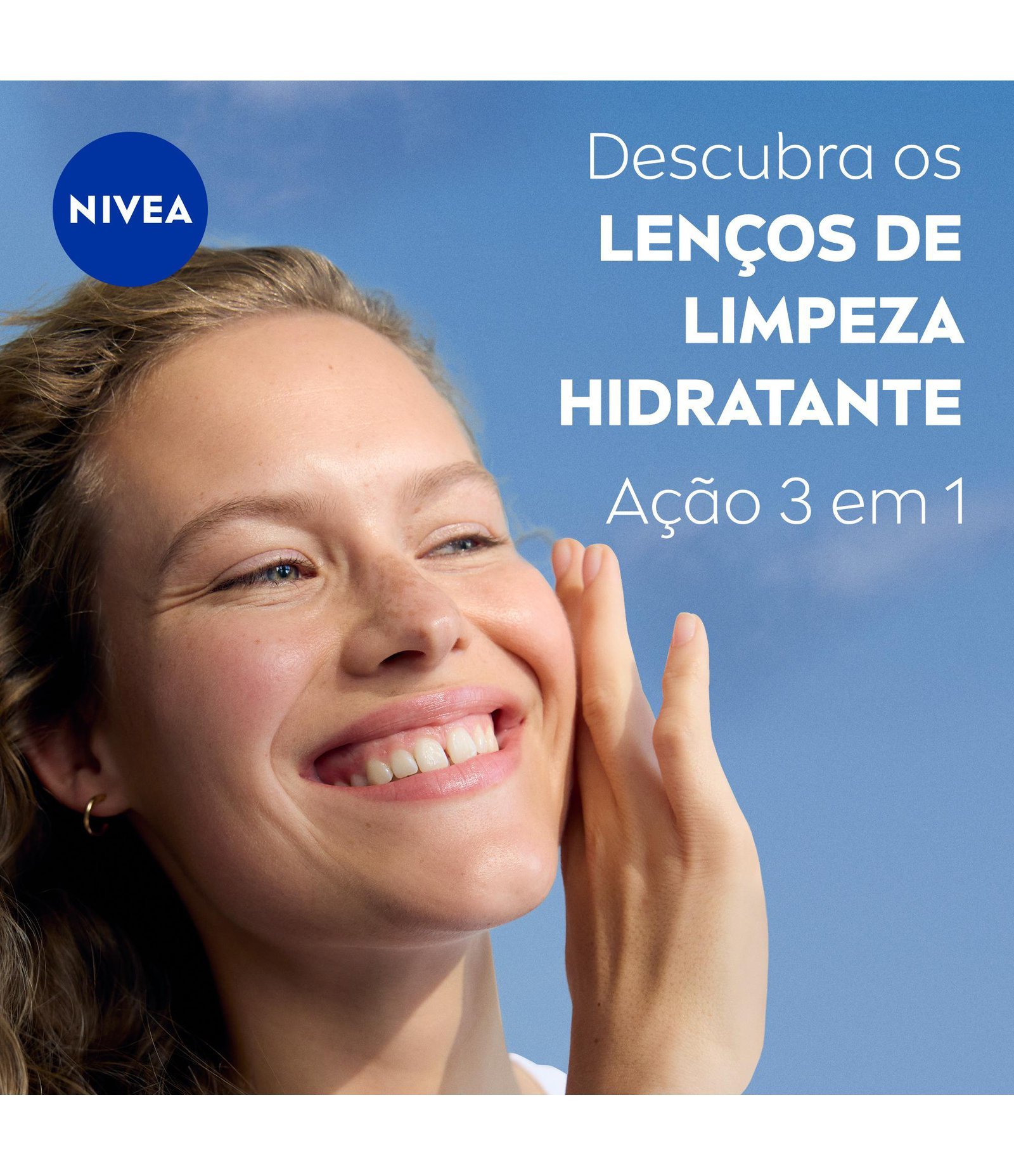 Lenços de Limpeza Facial Ação Hidratante 3 em 1 Nivea  U 3