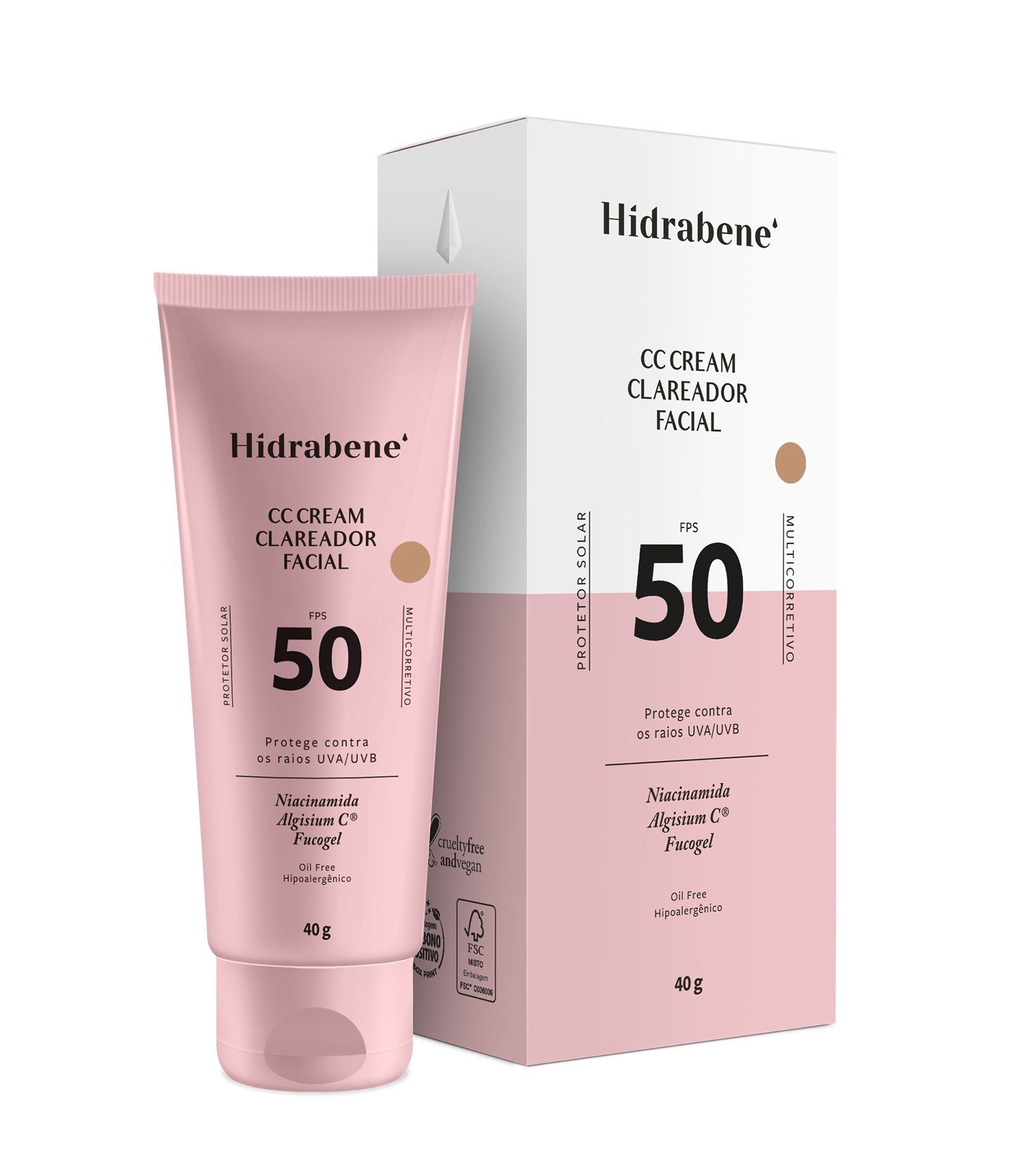 CC Cream Facial FPS 50 Hidrabene 40g 1