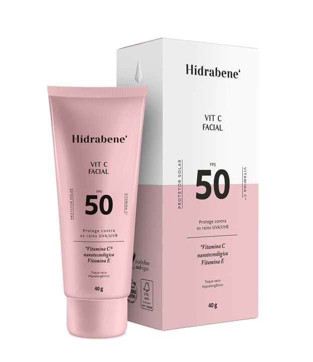 Protetor Facial VitaminaC FPS 50 Hidrabene - 40g
