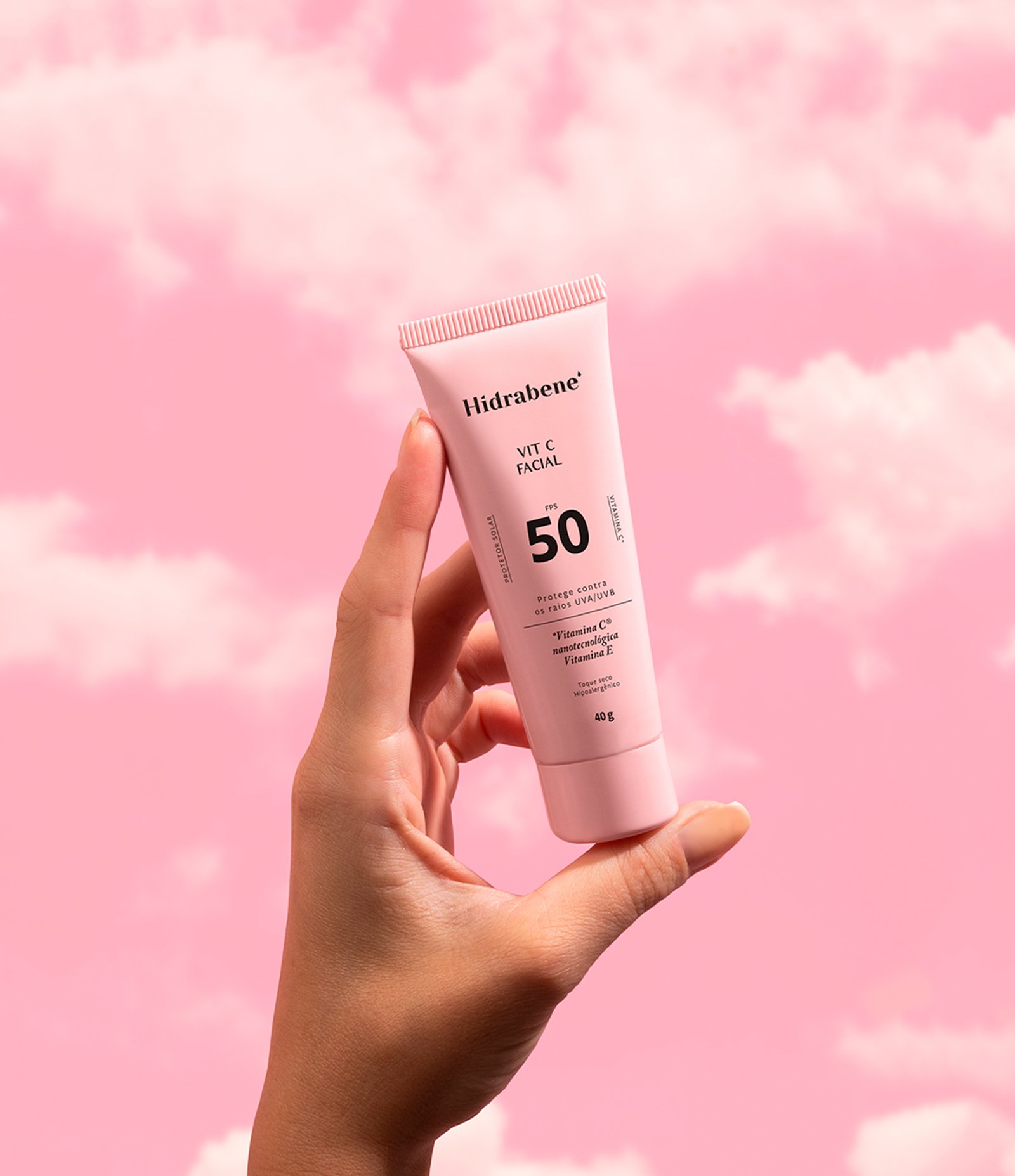 Protetor Facial VitaminaC FPS 50 Hidrabene 40g 3