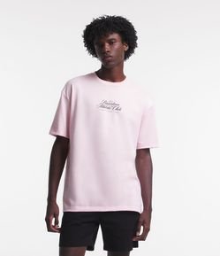 Camiseta Relaxed em Meia Malha com Lettering Barcelona Atlethic Club