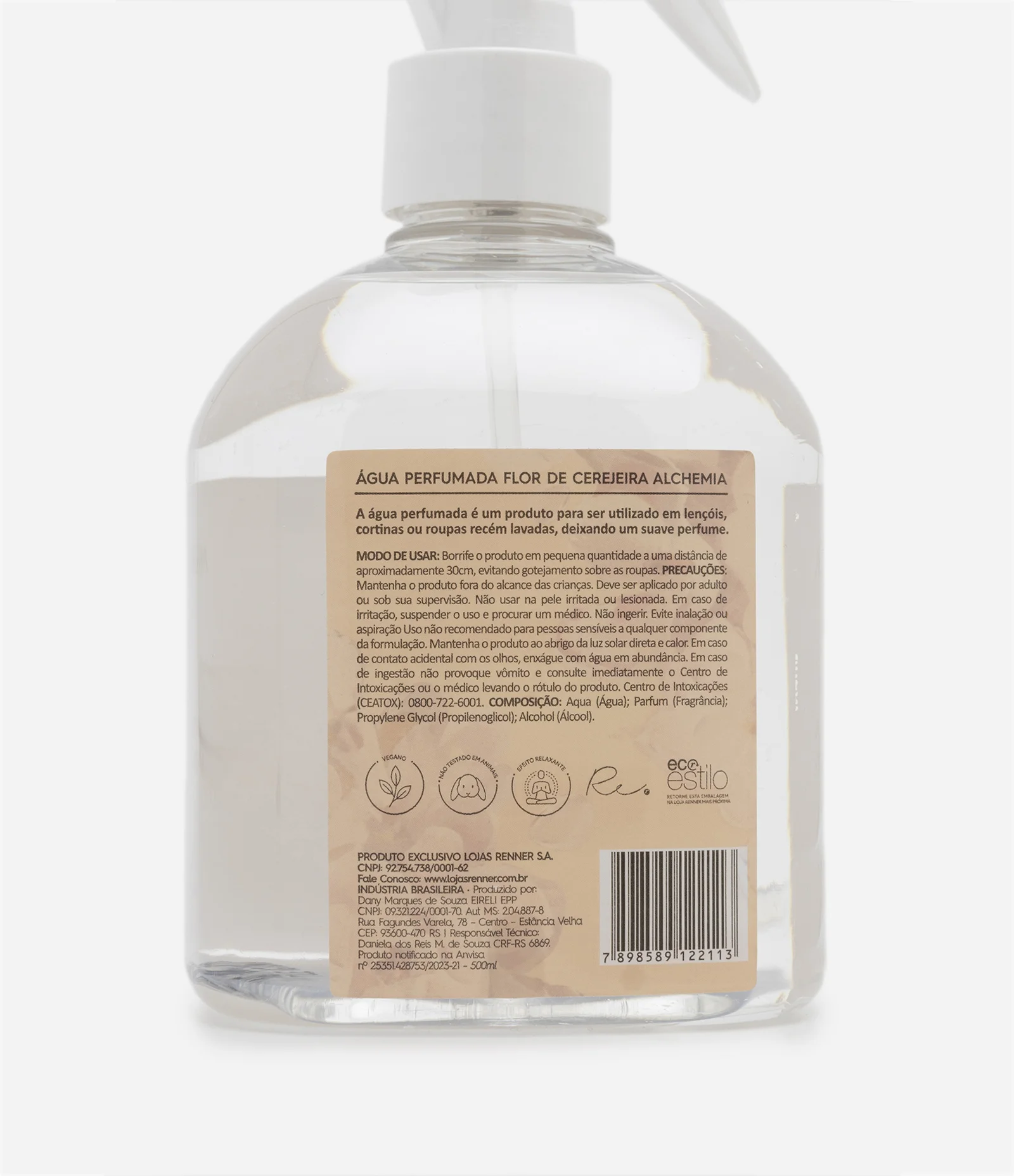 Água Perfumada Flor de Cerejeira Alchemia 500ml 2