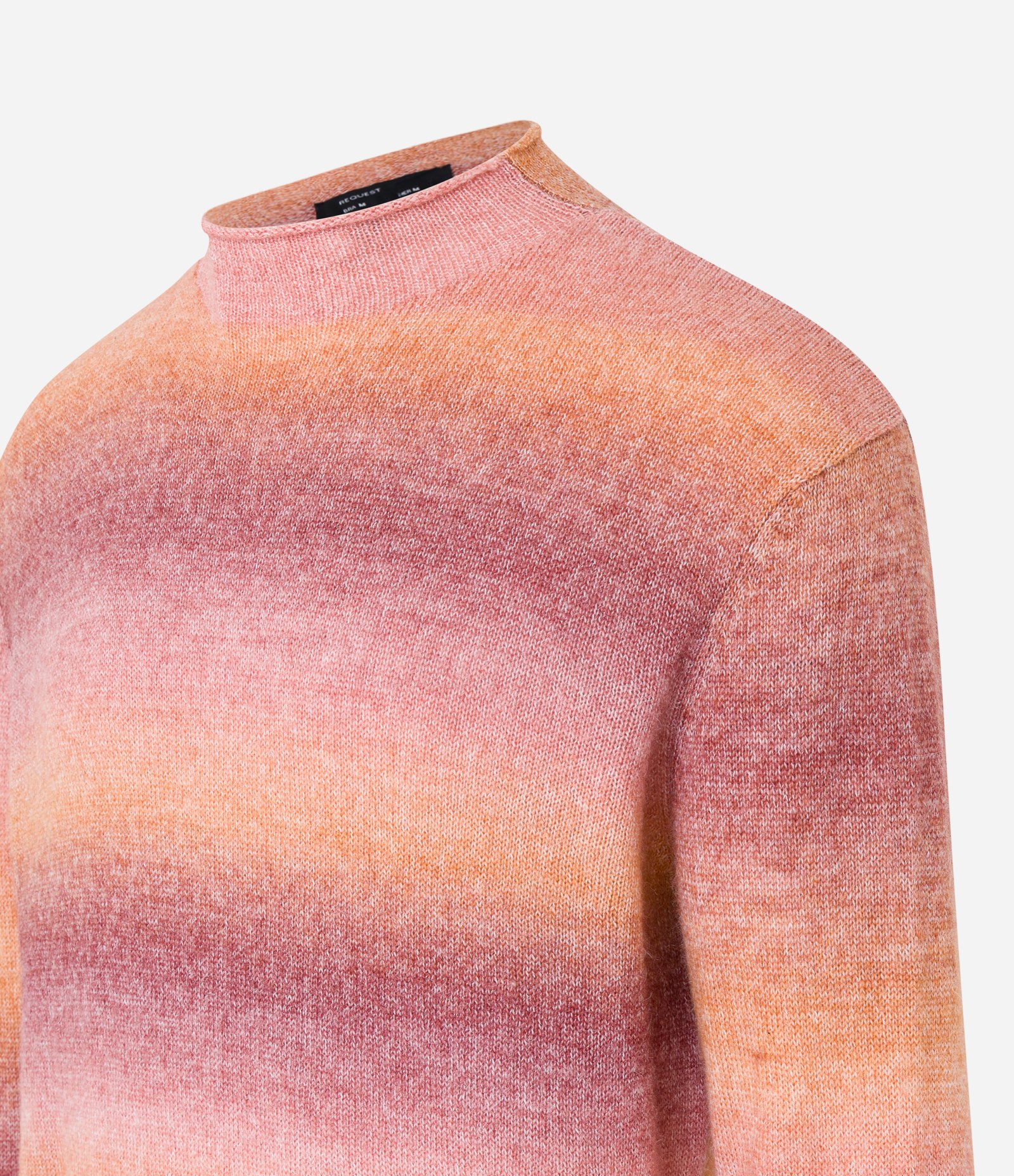 Suéter em Tricô Leve com Estampa Degradê Laranja 10