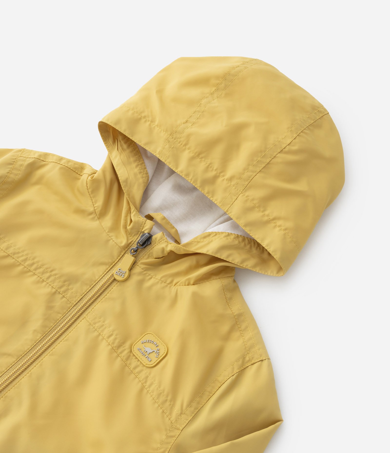 Jaqueta Quebra Vento Infantil em Microfibra - Tam 1 a 5 anos Amarelo 4