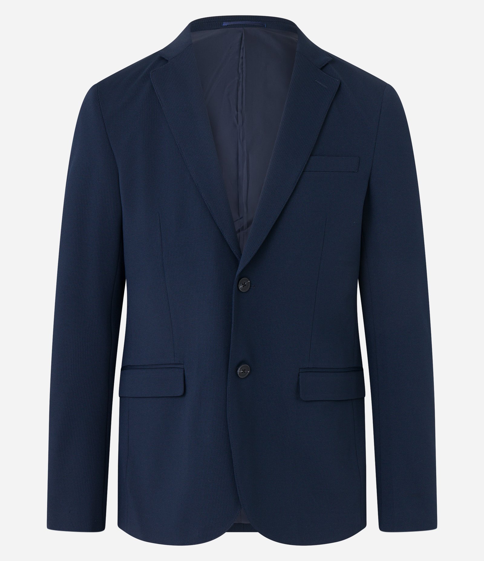 Blazer em Tricoline com Leve Textura Azul Marinho 7