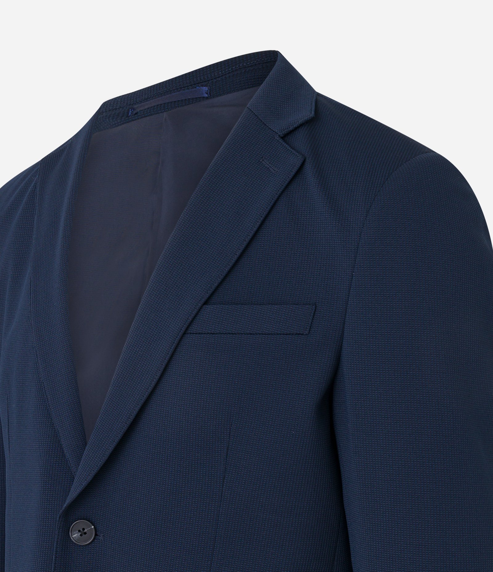 Blazer em Tricoline com Leve Textura Azul Marinho 8