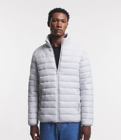 Jaqueta Ultraleve Básica em Poliamida com Gola Alta