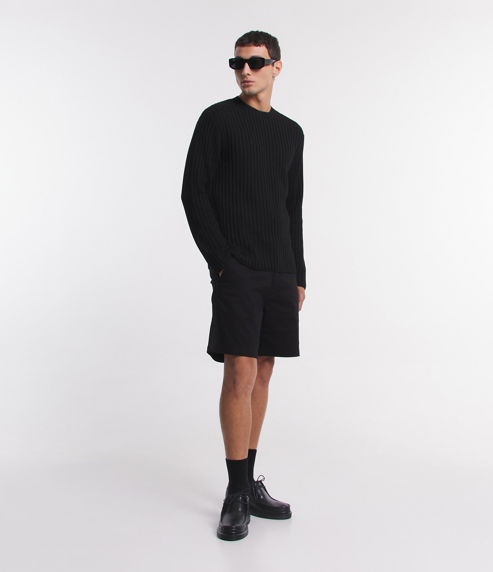 Suéter Slim em Tricô com Textura Canelada 2