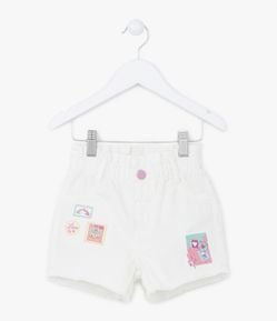 Short Clochard Infantil com Bordados e Cintura Elástica - Tam 1 a 5 anos