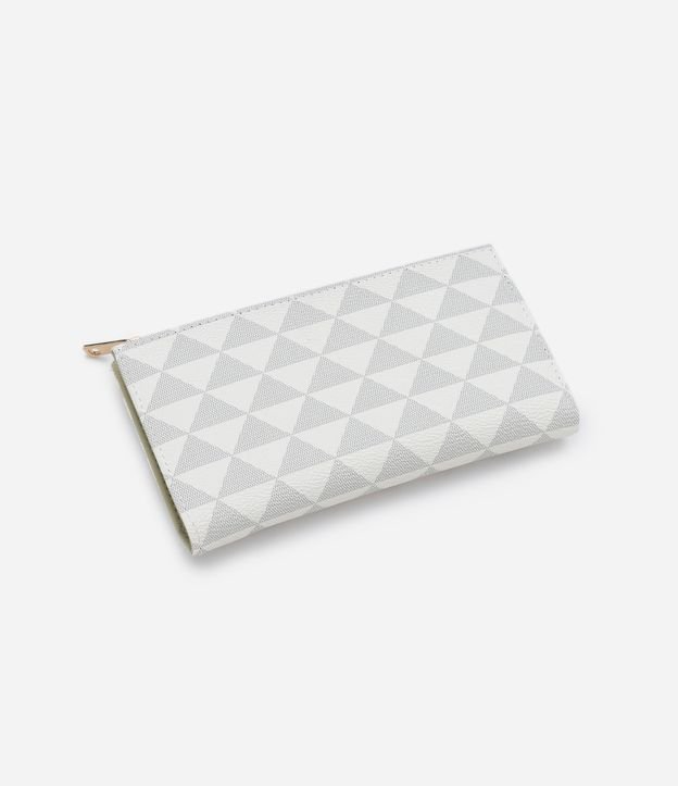 Carteira Envelope Média com Estampa de Triângulo