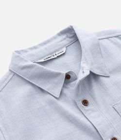 Camisa Infantil em Tricoline com Bolsinho - Tam 5 a 14 anos