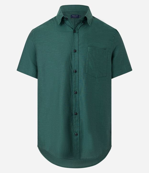 Camisa Comfort em Algodão com Bolso Frontal Verde 5
