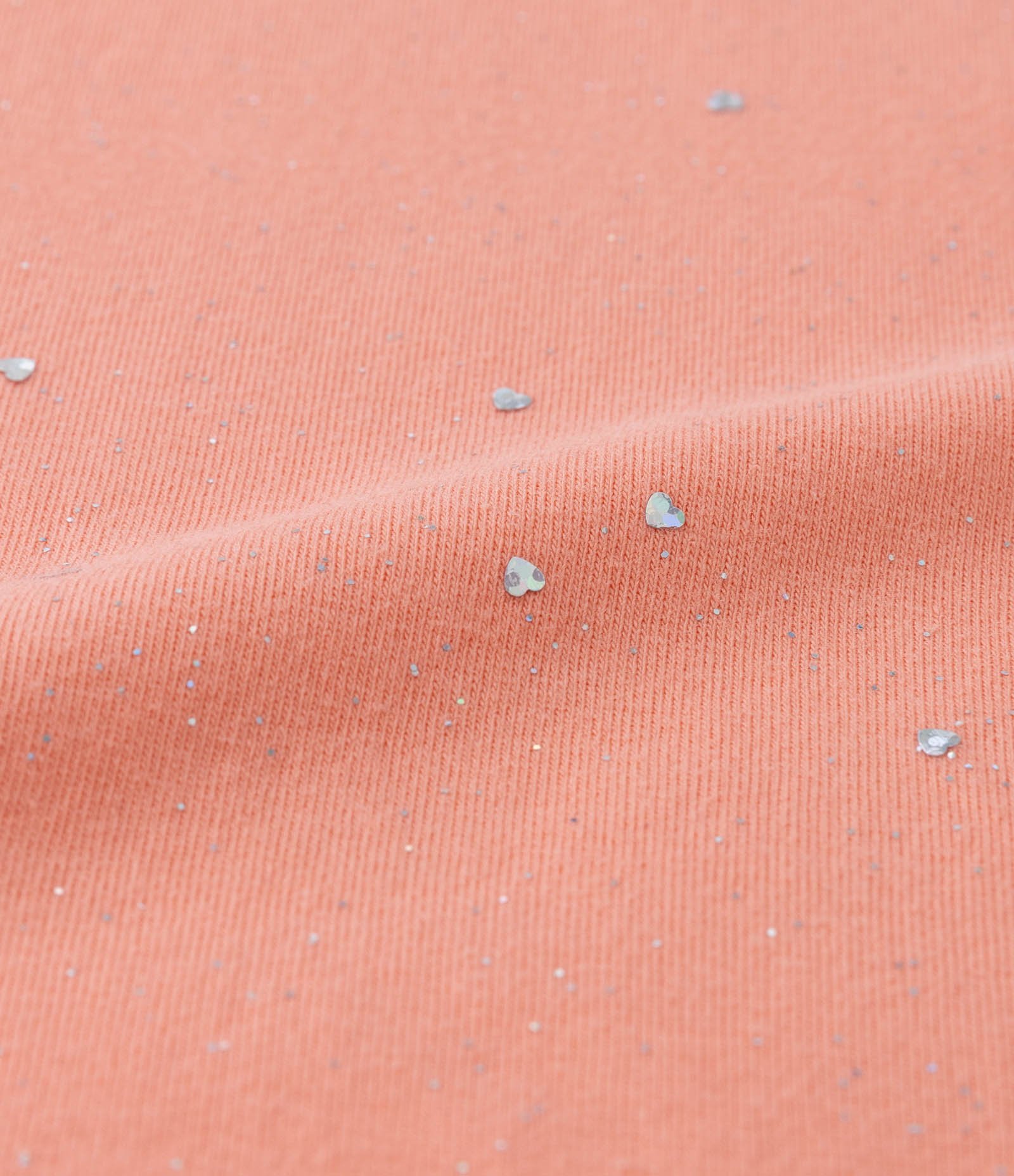 Blusa Infantil com Corações e Glitter - Tam 5 a 14 Anos Laranja 3