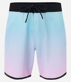 Bermuda de Surf com Elastano Degrade e Barra Arredondada