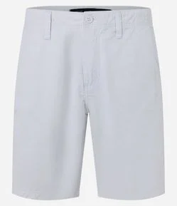 Bermuda Slim Alfaiataria em Sarja com Bolsos