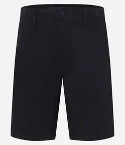 Bermuda Slim Alfaiataria em Sarja com Bolsos