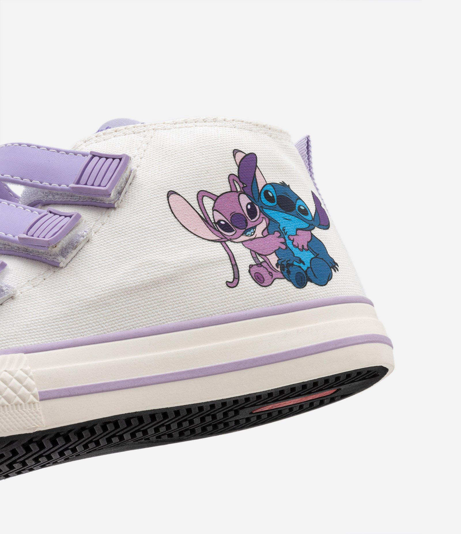 Tênis Abotinado com Tiras de Velcro e Estampa Stitch e Angel - Tam 26 ao 34 Off White 3
