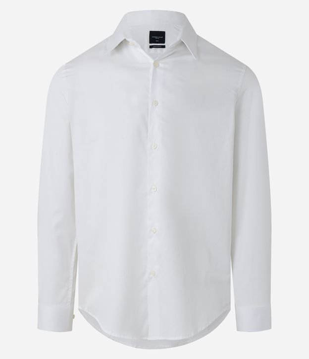 Camisa Social Slim em Tricoline Manga Longa