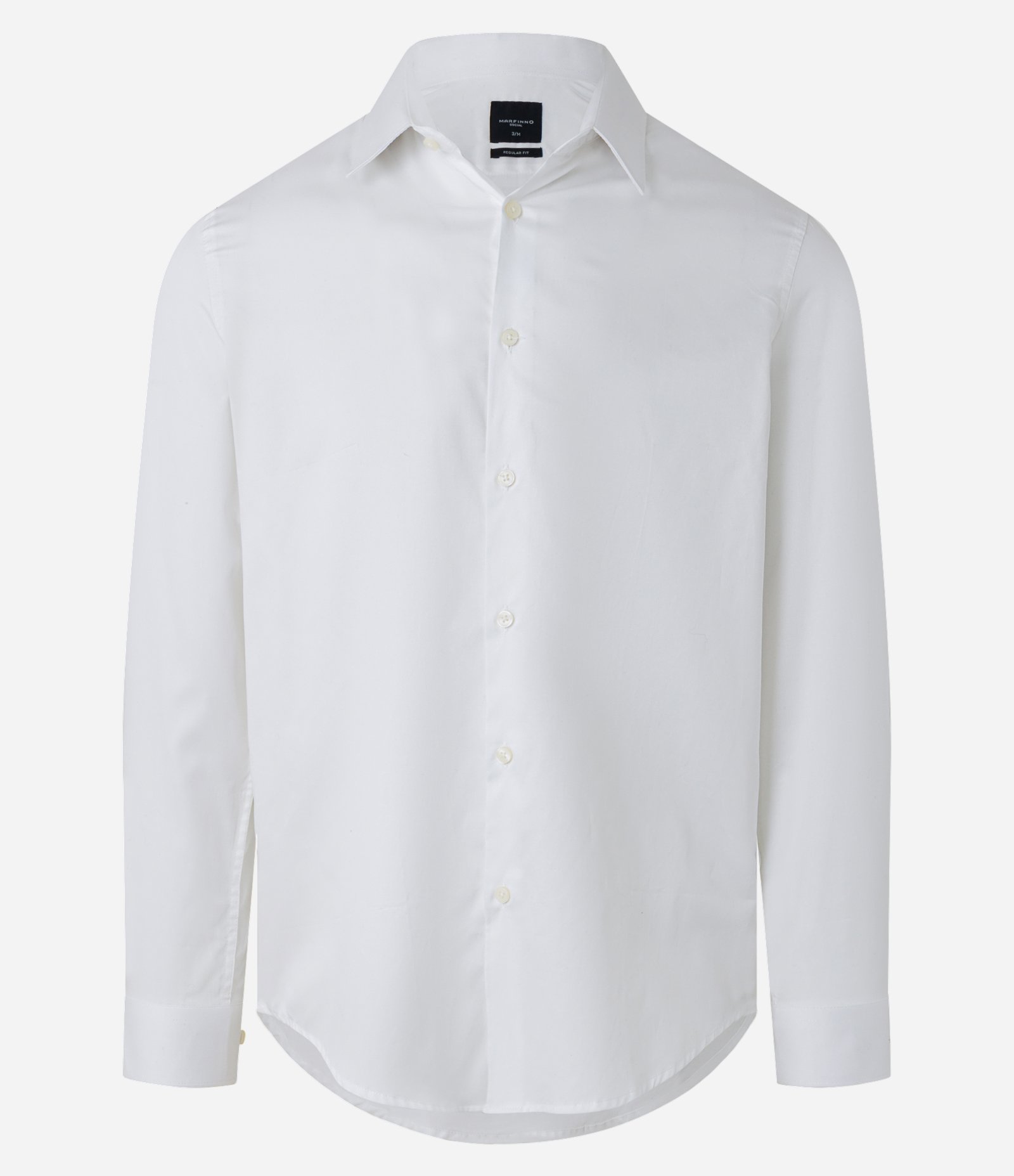 Camisa em Tricoline com Manga Longa Branco 4