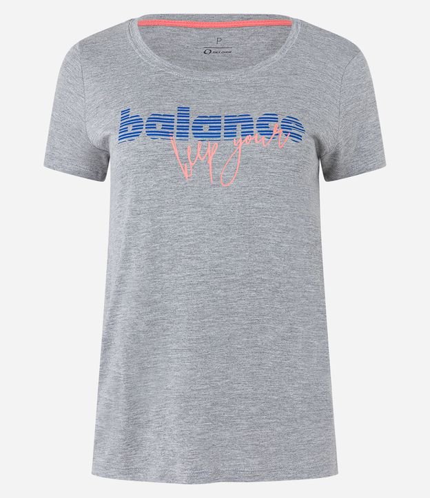 Camiseta Esportiva em Viscose com Manga Curta e Estampa Balance Cinza 5