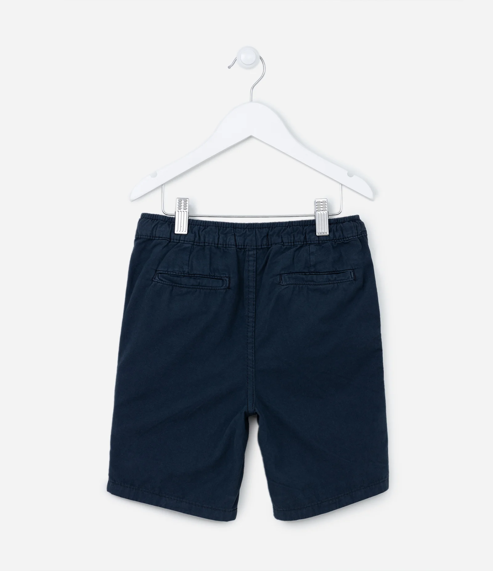 Bermuda Infantil em Sarja com Amarração - Tam 5 a 14 anos Azul Marinho 2