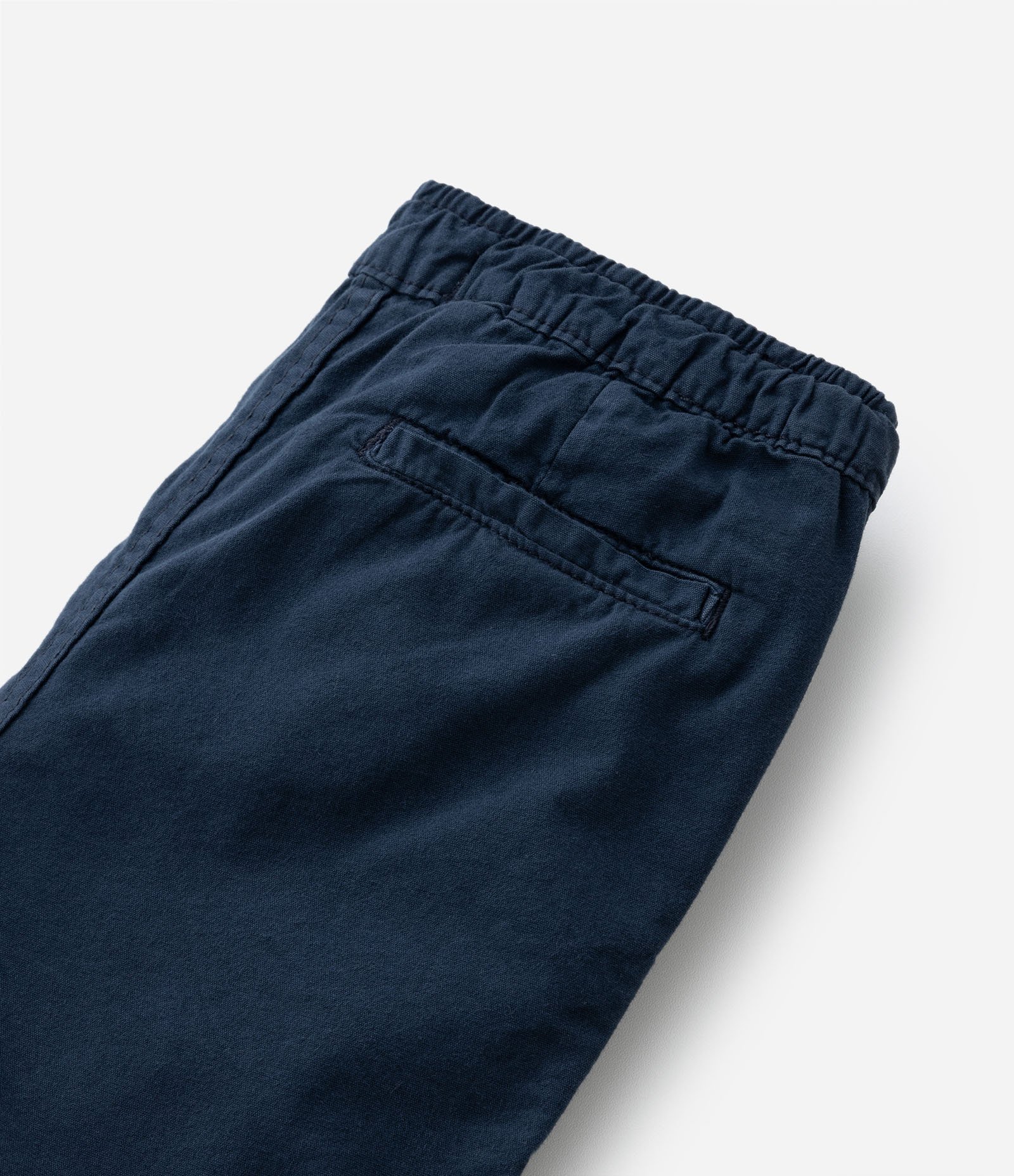 Bermuda Infantil em Sarja com Amarração - Tam 5 a 14 anos Azul Marinho 3