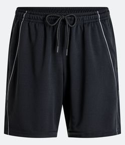Bermuda Esportiva em Microfibra com Textura e Friso Contrastante