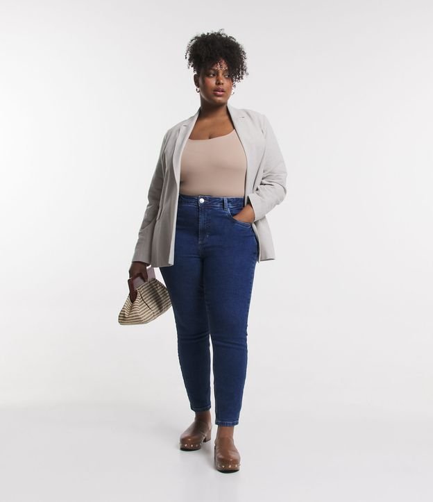 Calça Skinny Jeans com Bolsos Curve & Plus Size Azul 1