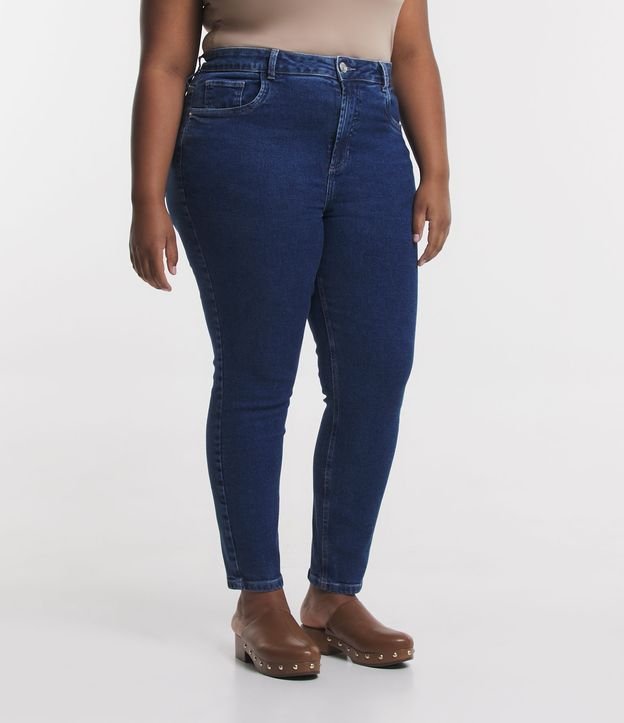 Calça Skinny Jeans com Bolsos Curve & Plus Size Azul 2