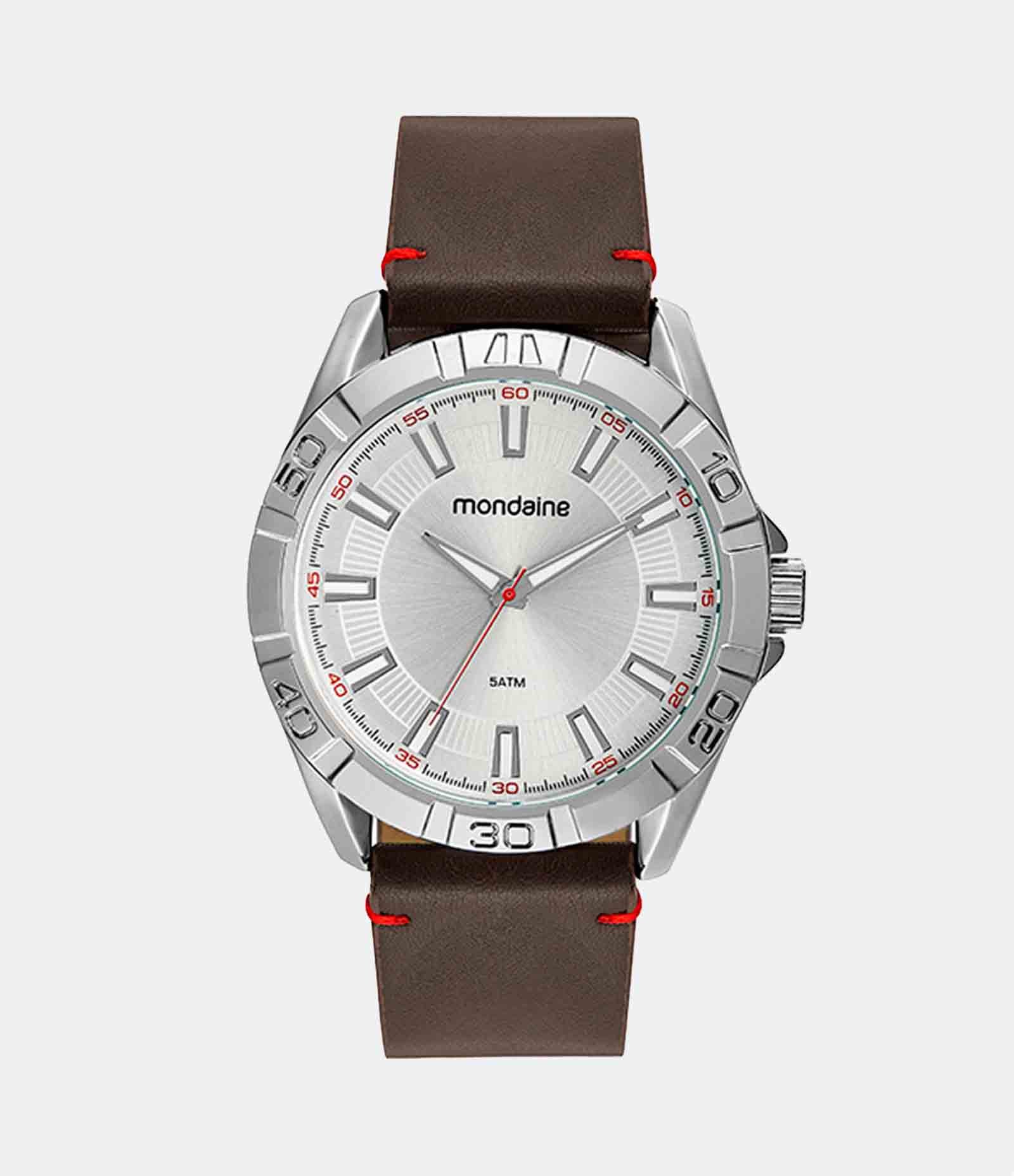Kit Relógio Mondaine Masculino com Pulseira em Couro e Caixa em Metal 53831G0MVNH3KH 05 1