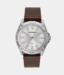 Kit Relógio Mondaine Masculino com Pulseira em Couro e Caixa em Metal 53831G0MVNH3KH