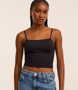 Blusa Cropped de Alcinha em Poliamida