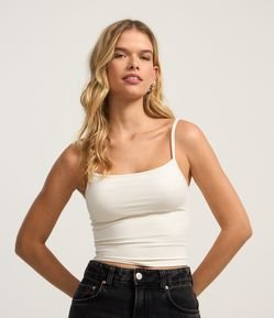 Blusa Cropped de Alcinha em Poliamida