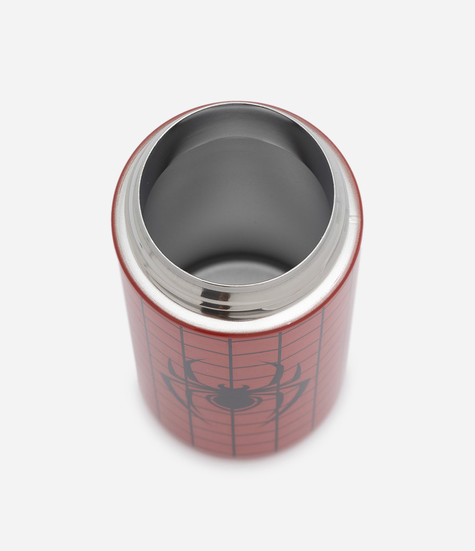 Garrafa em Metal com Estampa do Homem Aranha e Tampa com Canudo 400ml Vermelho 2