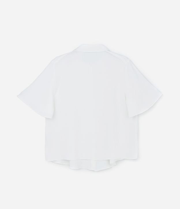 Camisa Airflow em Crepe com Botões de Corações Curve & Plus Size Off White 6