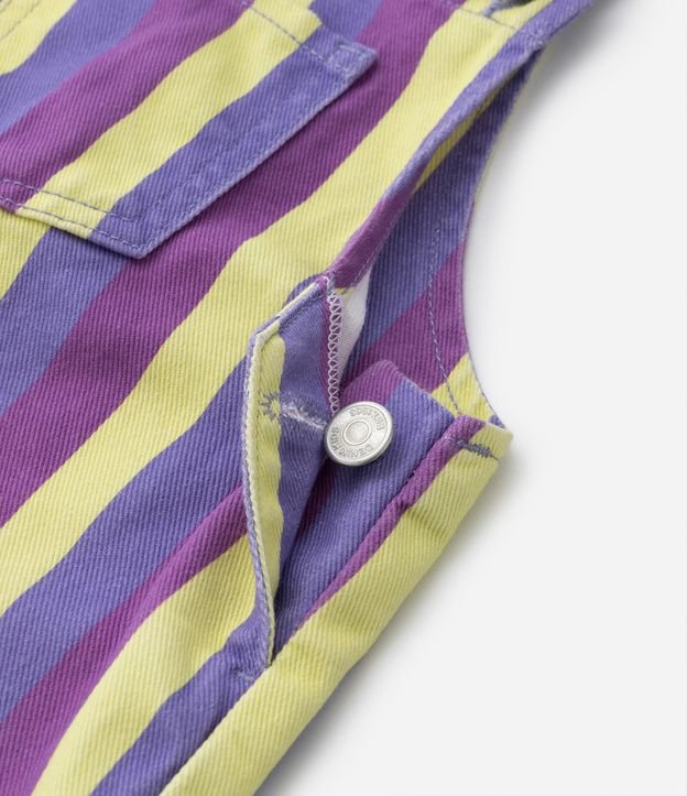 Purple Striped Five Button Pants