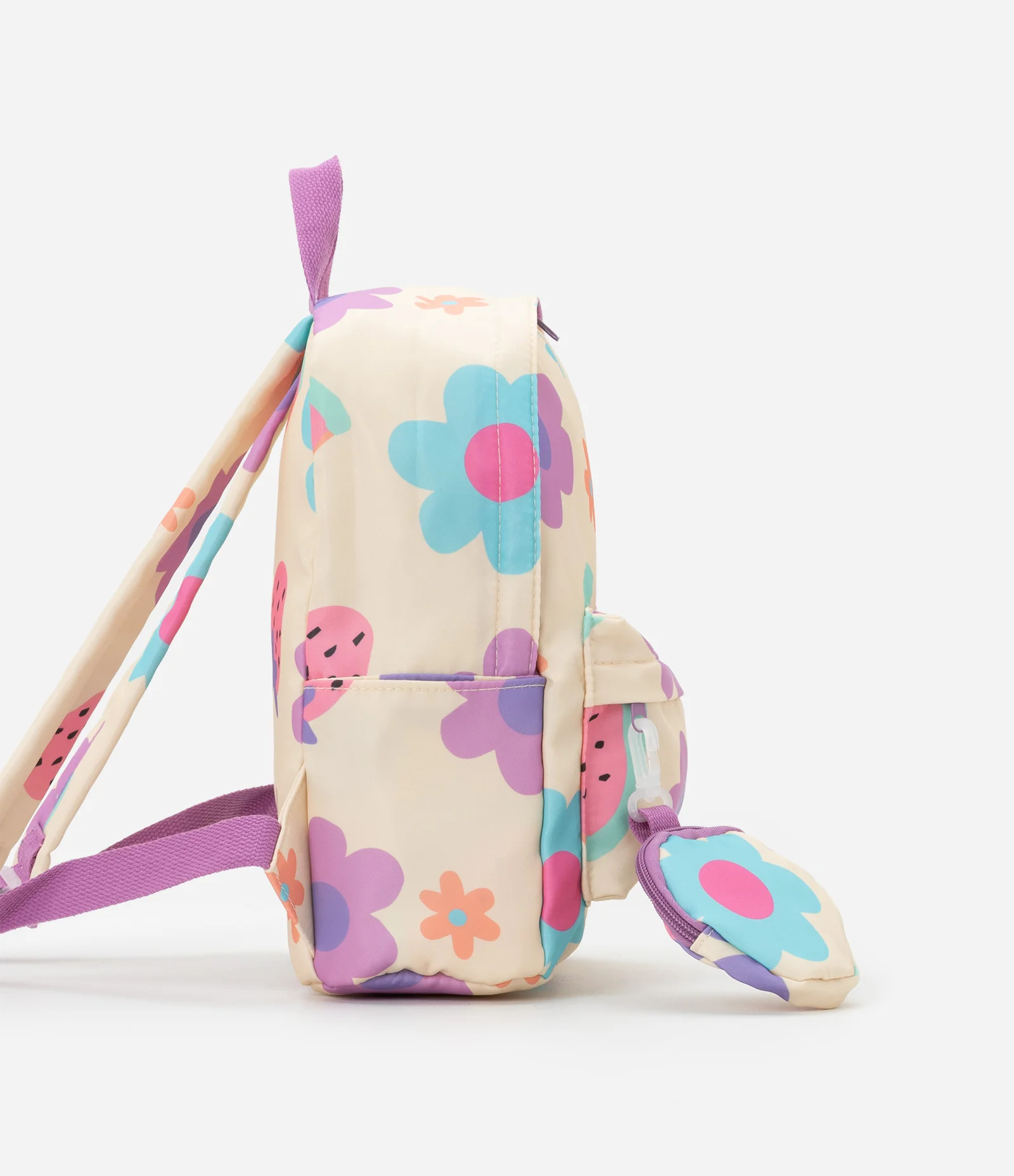 Mochila Infantil com Estampa de Frutinhas Bege 2