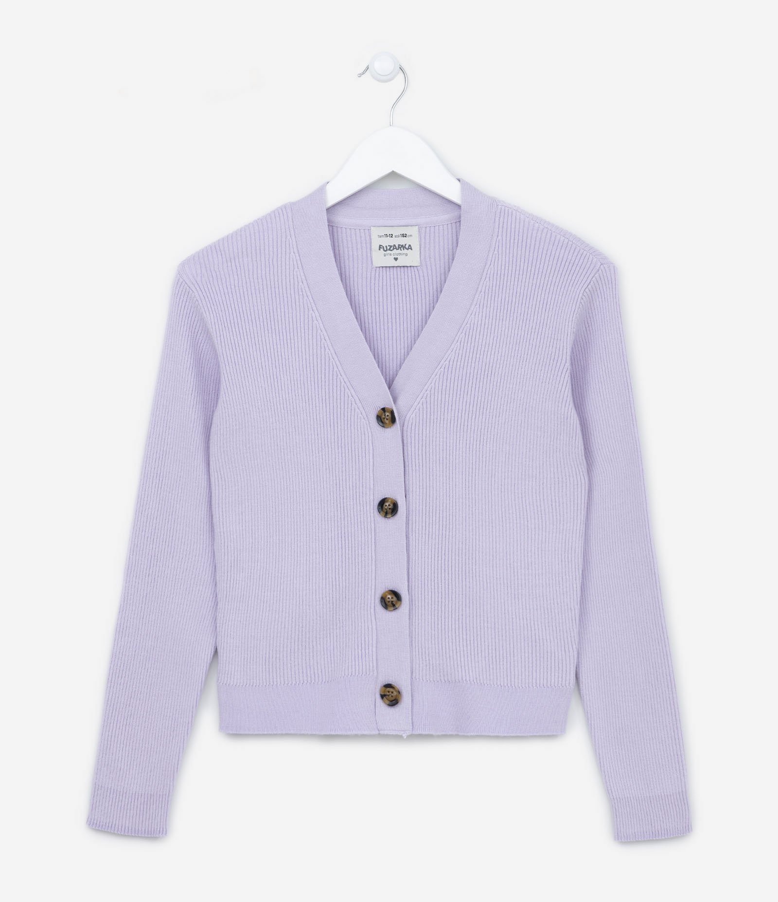 Cardigan Infantil em Viscose - Tam 5 a 14 anos Roxo 1