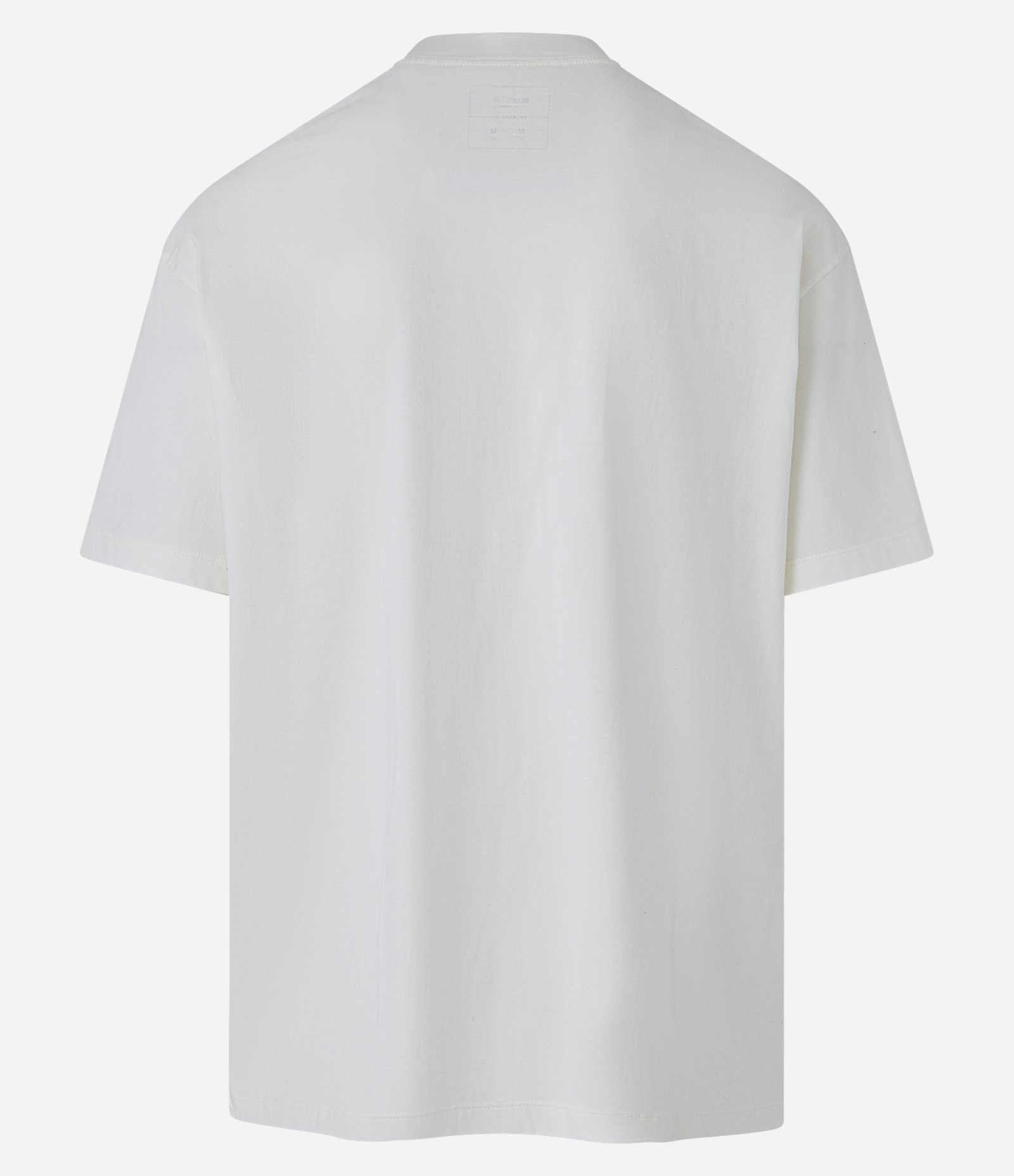 Camiseta Relaxed em Algodão com Gola Canelada Branco 2