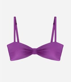 Biquíni Top Bandeau em Microfibra com Design de Laço