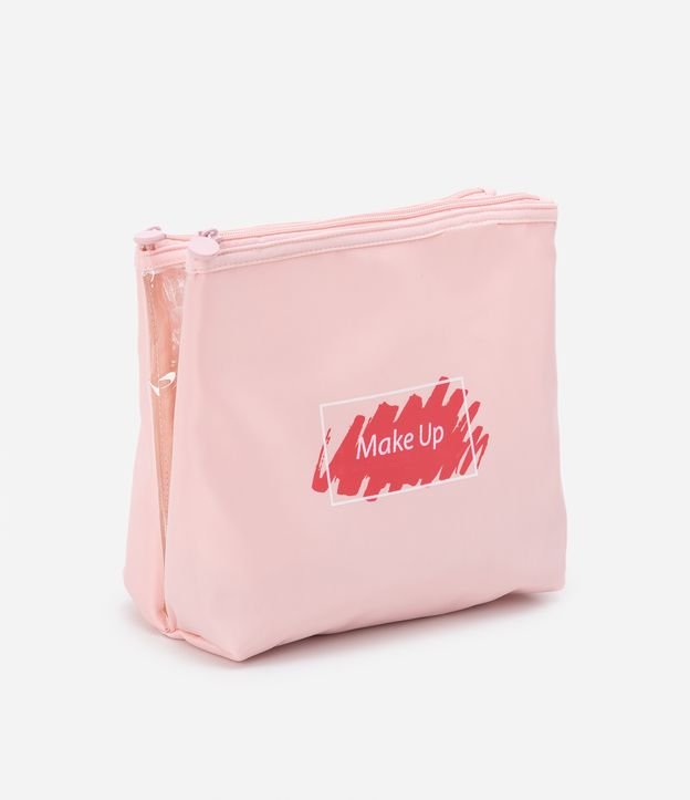 Nécessaire Trapézio 2 em 1 com Estampa Make Up