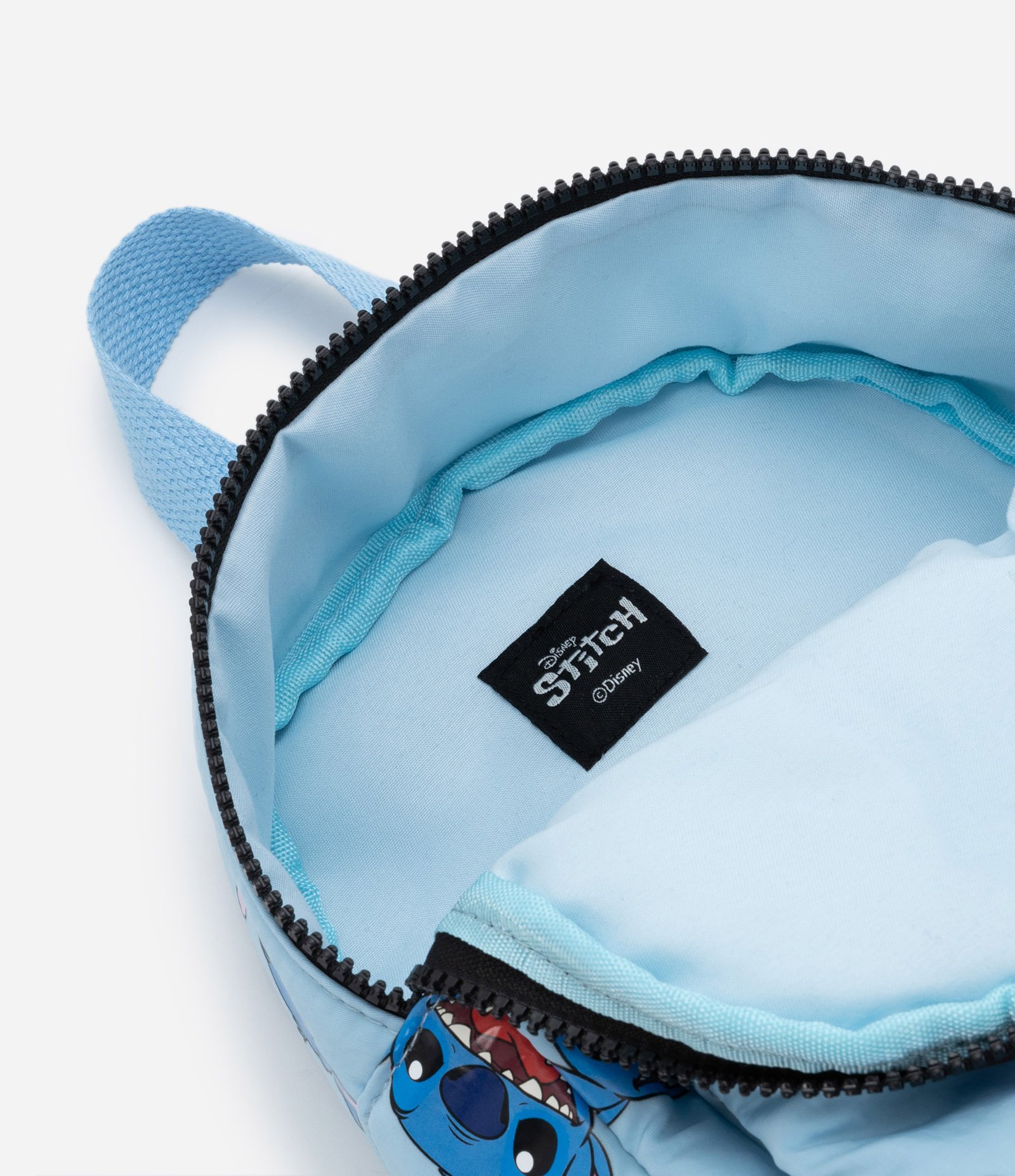 Mochila Infantil com Bolsinho Frontal e Estampa do Stitch - Tam U Azul 4