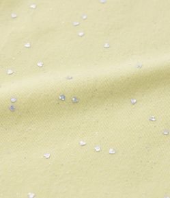 Blusa de Alcinha Infantil com Glitter e Corações Holográficos - Tam 1 a 5 Anos