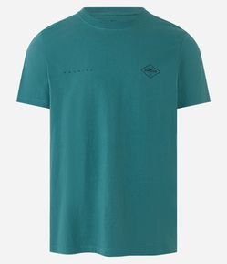 Camiseta Manga Curta em Meia Malha com Estampa em Lettering