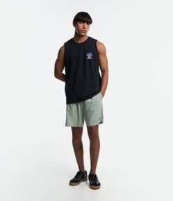 Bermuda Mescla com Cós Elástico e Amarração